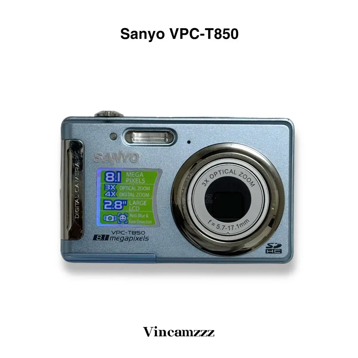 Sanyo 산요 VPC-T850 스카이 블루 디지털 카메라